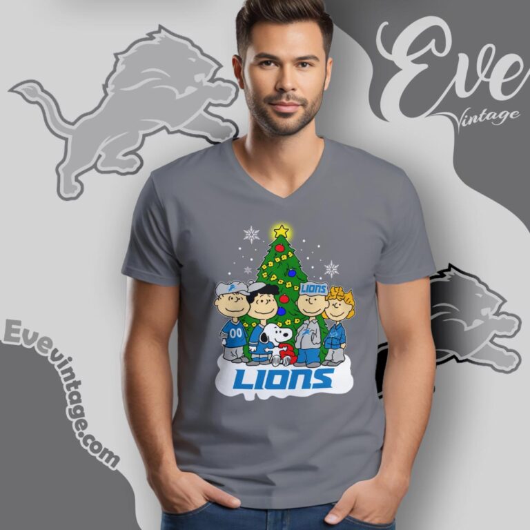 Snoopy And Friends Detroit Lions Christmas Shirt V Neck TShirt Snoopy And Friends Detroit Lions Christmas Shirt V Neck TShirt
