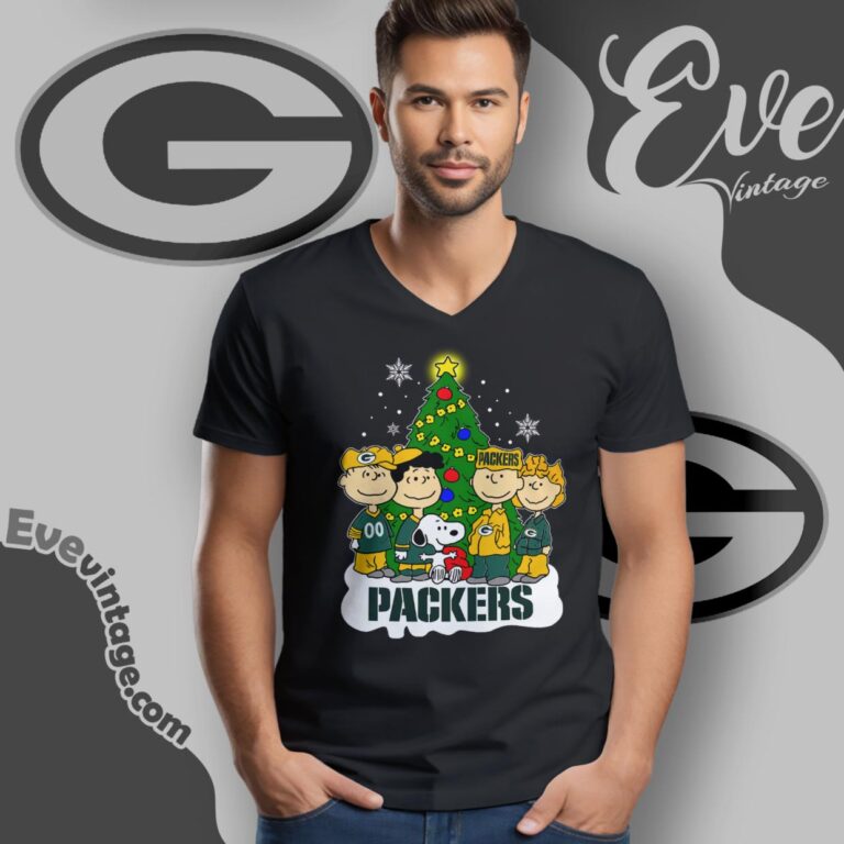 Snoopy And Friends Green Bay Packers Christmas Shirt V Neck TShirt Snoopy And Friends Green Bay Packers Christmas Shirt V Neck TShirt