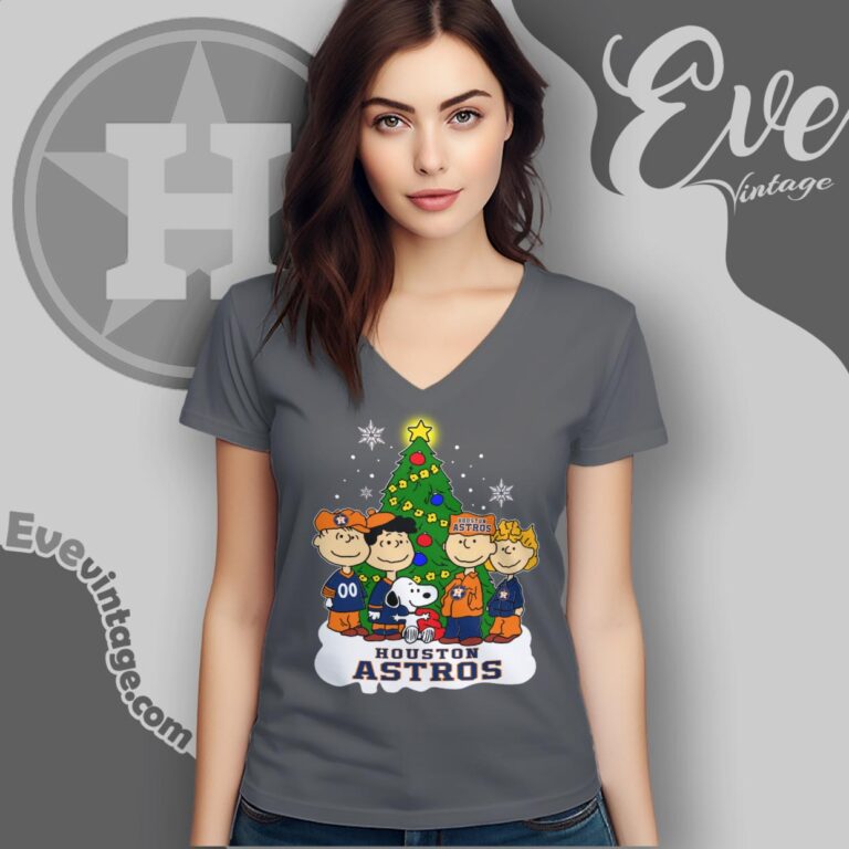 Snoopy And Friends Houston Astros Christmas Shirt V Neck TShirt Snoopy And Friends Houston Astros Christmas Shirt V Neck TShirt