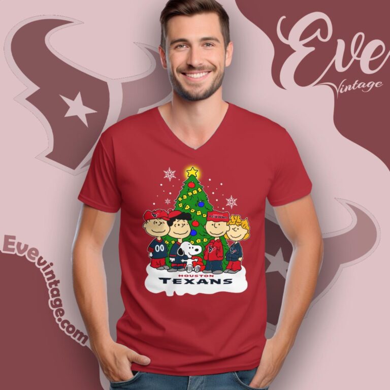 Snoopy And Friends Houston Texans Christmas Shirt V Neck TShirt Snoopy And Friends Houston Texans Christmas Shirt V Neck TShirt