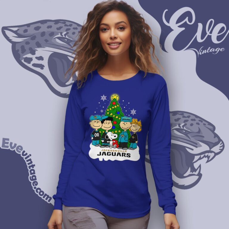 Snoopy And Friends Jacksonville Jaguars Christmas Shirt Long Sleeve Tee Snoopy And Friends Jacksonville Jaguars Christmas Shirt Long Sleeve Tee