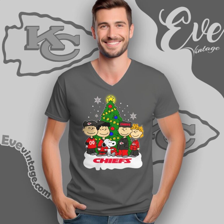 Snoopy And Friends Kansas City Chiefs Christmas Shirt V Neck TShirt Snoopy And Friends Kansas City Chiefs Christmas Shirt V Neck TShirt