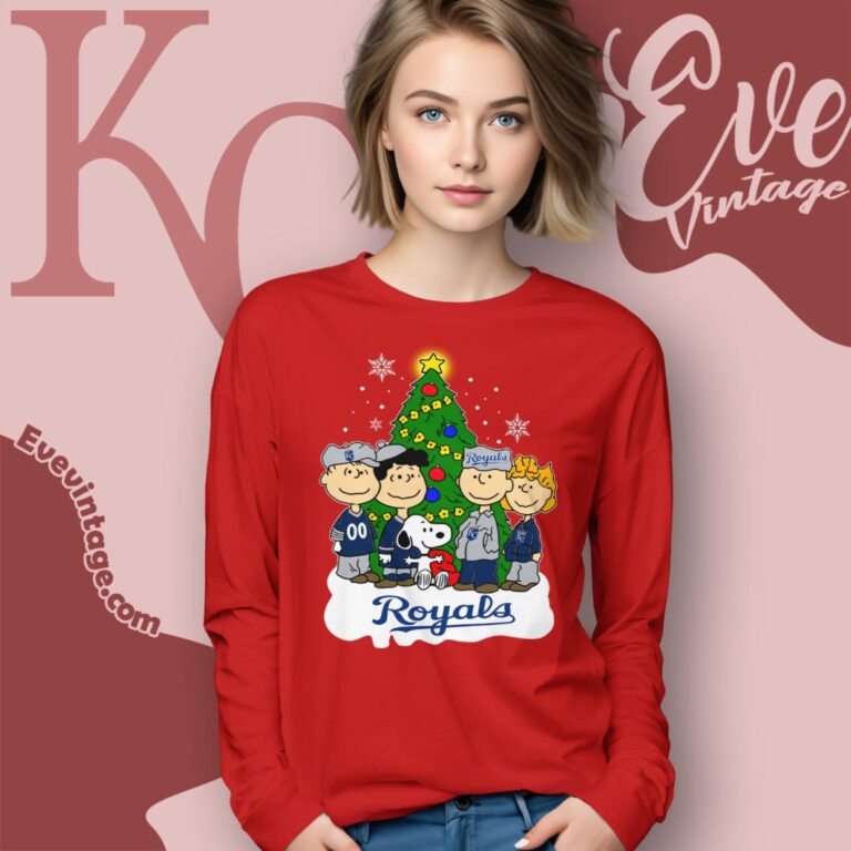 Snoopy And Friends Kansas City Royals Christmas Shirt Long Sleeve Tee Snoopy And Friends Kansas City Royals Christmas Shirt Long Sleeve Tee