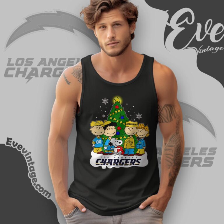 Snoopy And Friends Los Angeles Chargers Christmas Shirt Tank Top Racerback Snoopy And Friends Los Angeles Chargers Christmas Shirt Tank Top Racerback