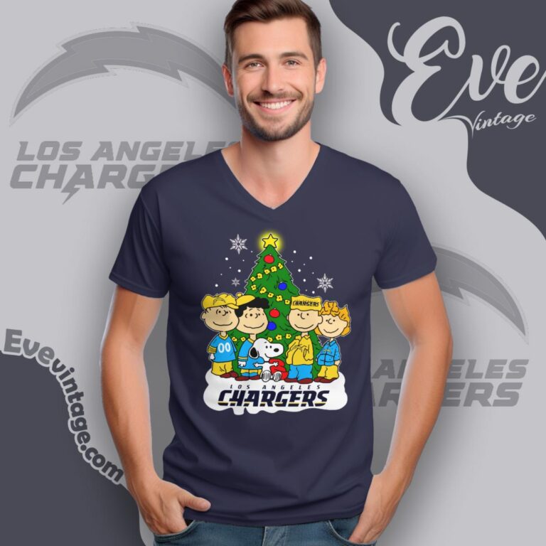 Snoopy And Friends Los Angeles Chargers Christmas Shirt V Neck TShirt Snoopy And Friends Los Angeles Chargers Christmas Shirt V Neck TShirt