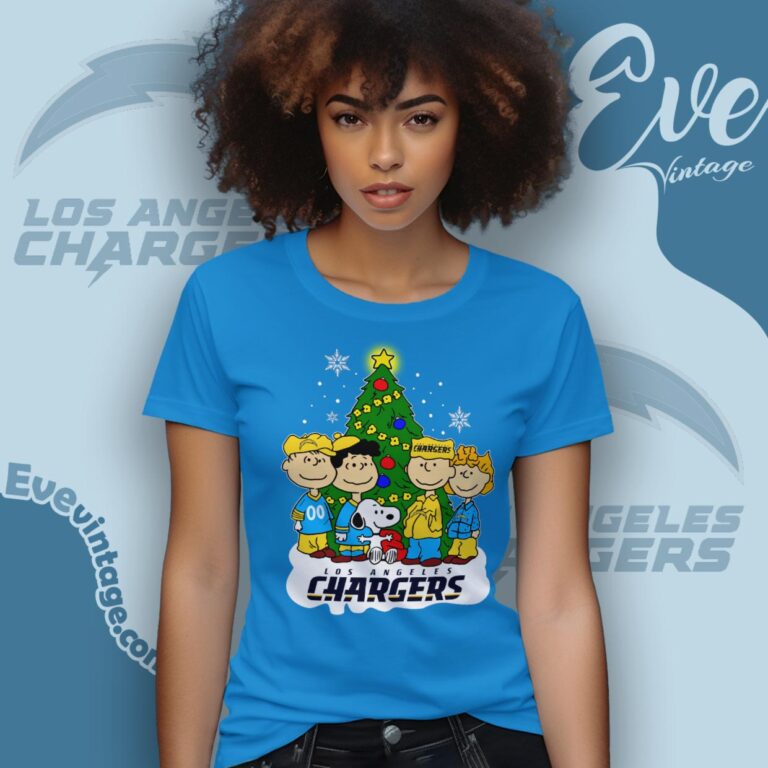 Snoopy And Friends Los Angeles Chargers Christmas Shirt Women T Shirt Snoopy And Friends Los Angeles Chargers Christmas Shirt Women T Shirt
