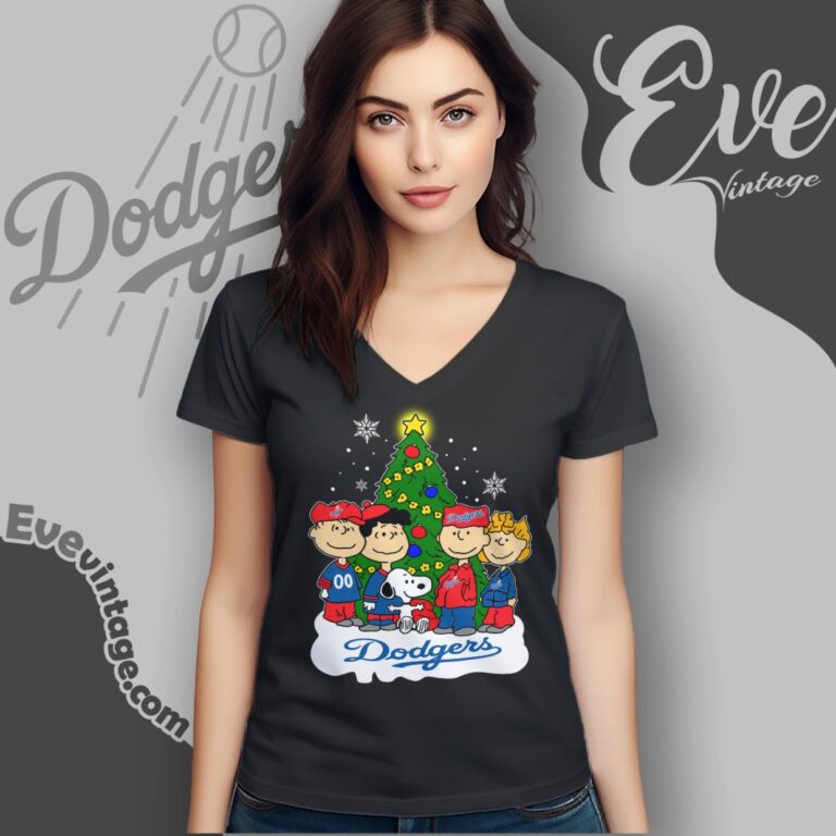 Snoopy And Friends Los Angeles Dodgers Christmas Shirt V Neck TShirt Snoopy And Friends Los Angeles Dodgers Christmas Shirt V Neck TShirt