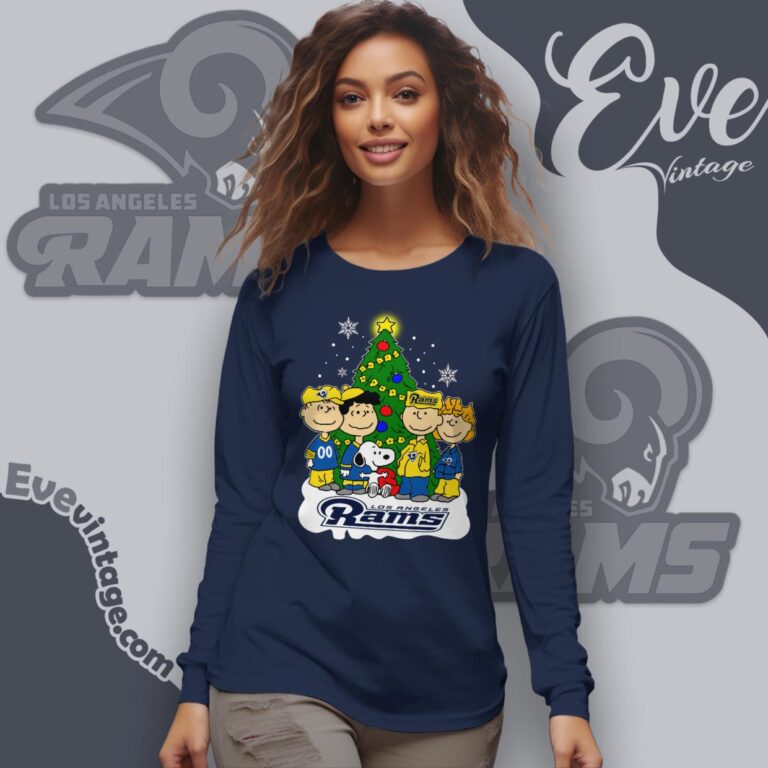 Snoopy And Friends Los Angeles Rams Christmas Shirt Long Sleeve Tee Snoopy And Friends Los Angeles Rams Christmas Shirt Long Sleeve Tee