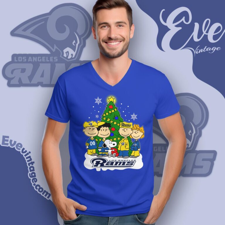 Snoopy And Friends Los Angeles Rams Christmas Shirt V Neck TShirt Snoopy And Friends Los Angeles Rams Christmas Shirt V Neck TShirt