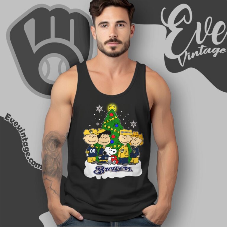 Snoopy And Friends Milwaukee Brewers Christmas Shirt Tank Top Racerback Snoopy And Friends Milwaukee Brewers Christmas Shirt Tank Top Racerback