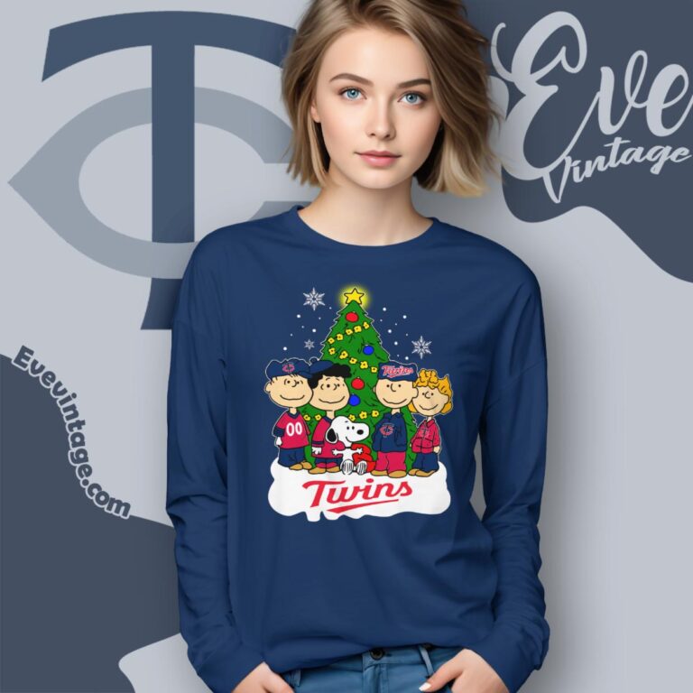 Snoopy And Friends Minnesota Twins Christmas Shirt Long Sleeve Tee Snoopy And Friends Minnesota Twins Christmas Shirt Long Sleeve Tee