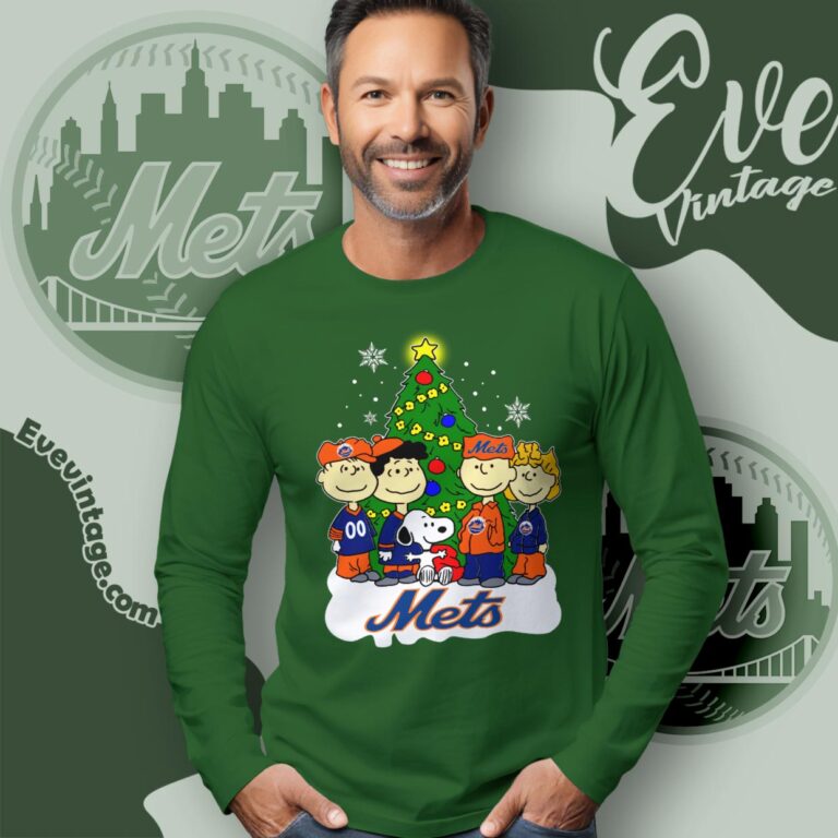 Snoopy And Friends New York Mets Christmas Shirt Long Sleeve Tee Snoopy And Friends New York Mets Christmas Shirt Long Sleeve Tee