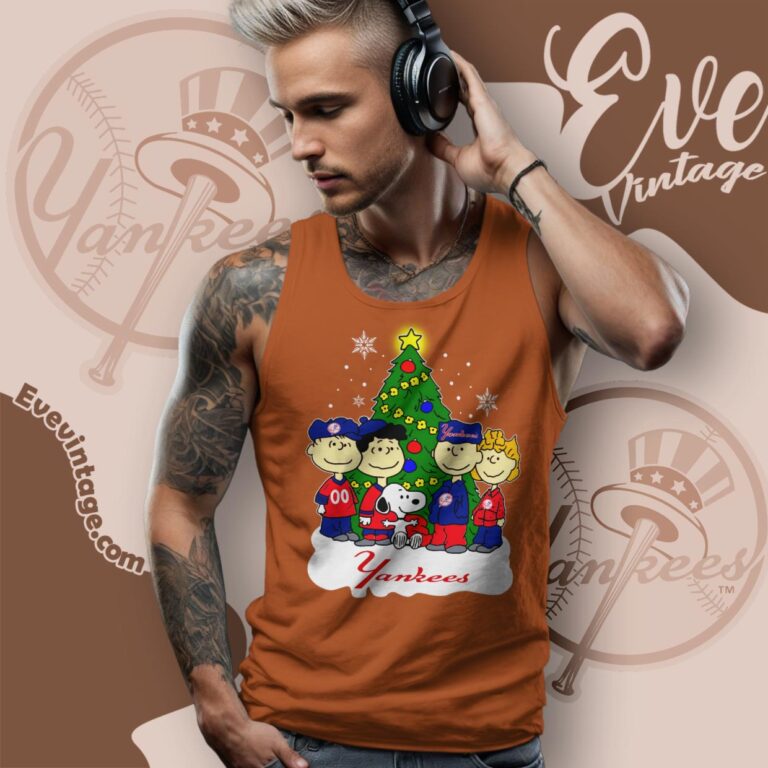 Snoopy And Friends New York Yankees Christmas Shirt Tank Top Racerback Snoopy And Friends New York Yankees Christmas Shirt Tank Top Racerback