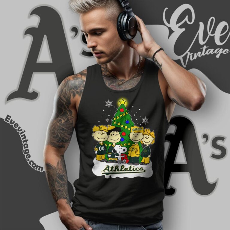 Snoopy And Friends Oakland Athletics Christmas Shirt Tank Top Racerback Snoopy And Friends Oakland Athletics Christmas Shirt Tank Top Racerback