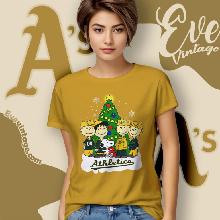 Snoopy And Friends Oakland Athletics Christmas Shirt Women T Shirt Snoopy And Friends Oakland Athletics Christmas Shirt Women T Shirt