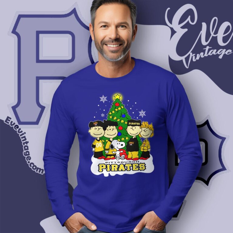 Snoopy And Friends Pittsburgh Pirates Christmas Shirt Long Sleeve Tee Snoopy And Friends Pittsburgh Pirates Christmas Shirt Long Sleeve Tee