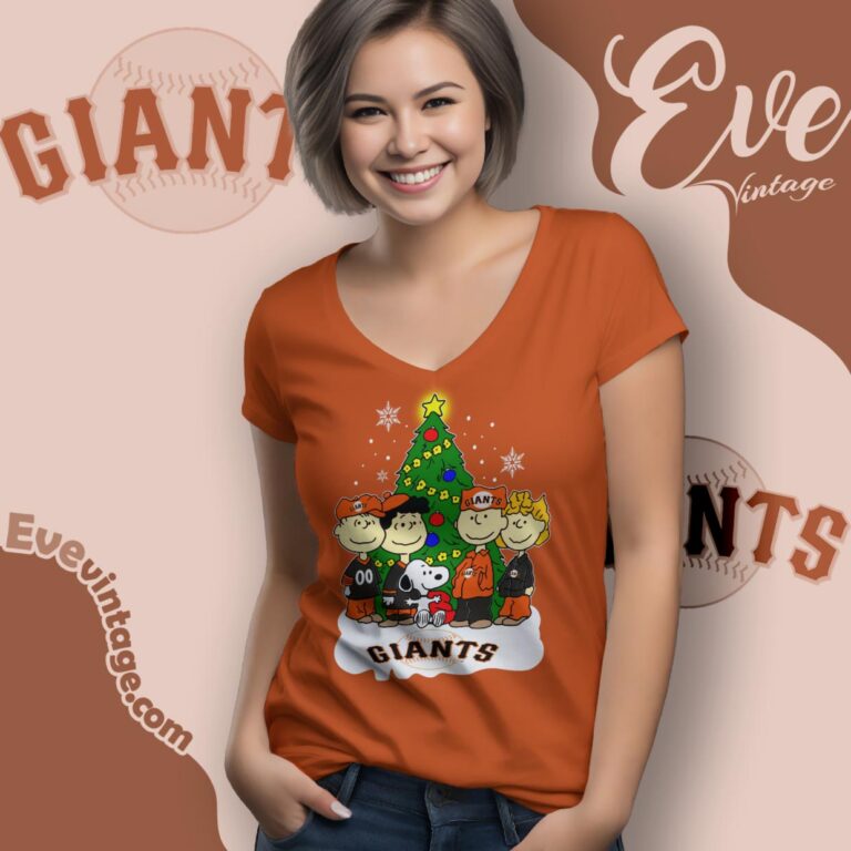 Snoopy And Friends San Francisco Giants Christmas Shirt V Neck TShirt Snoopy And Friends San Francisco Giants Christmas Shirt V Neck TShirt
