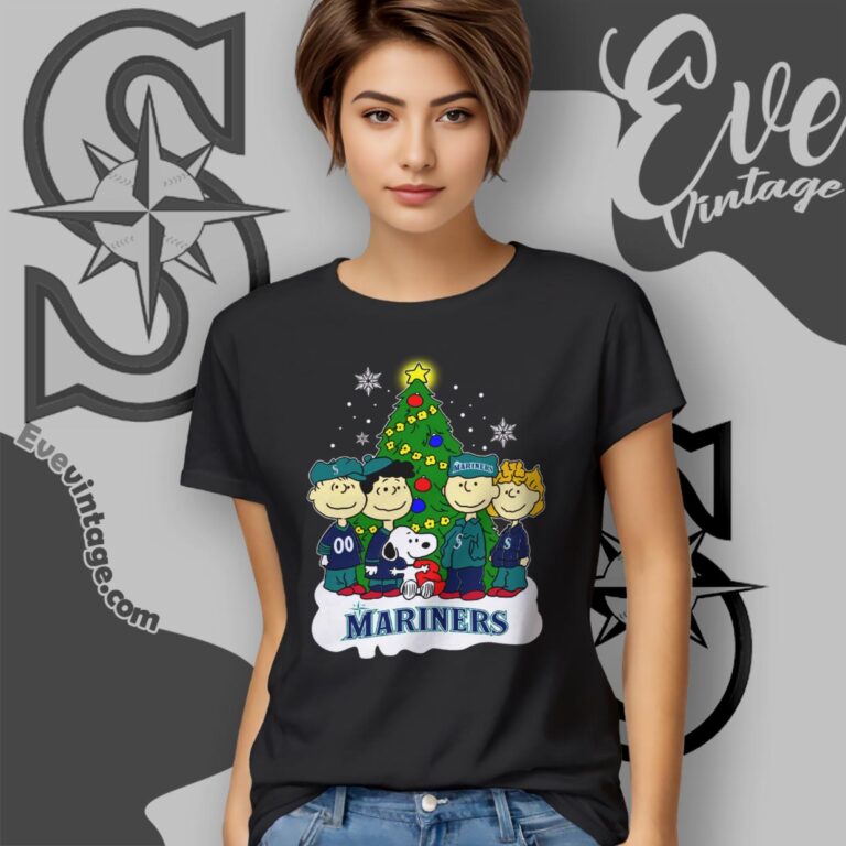 Snoopy And Friends Seattle Mariners Christmas Shirt Women T Shirt Snoopy And Friends Seattle Mariners Christmas Shirt Women T Shirt