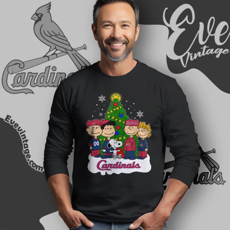 Snoopy And Friends St Louis Cardinals Christmas Shirt Long Sleeve Tee Snoopy And Friends St Louis Cardinals Christmas Shirt Long Sleeve Tee