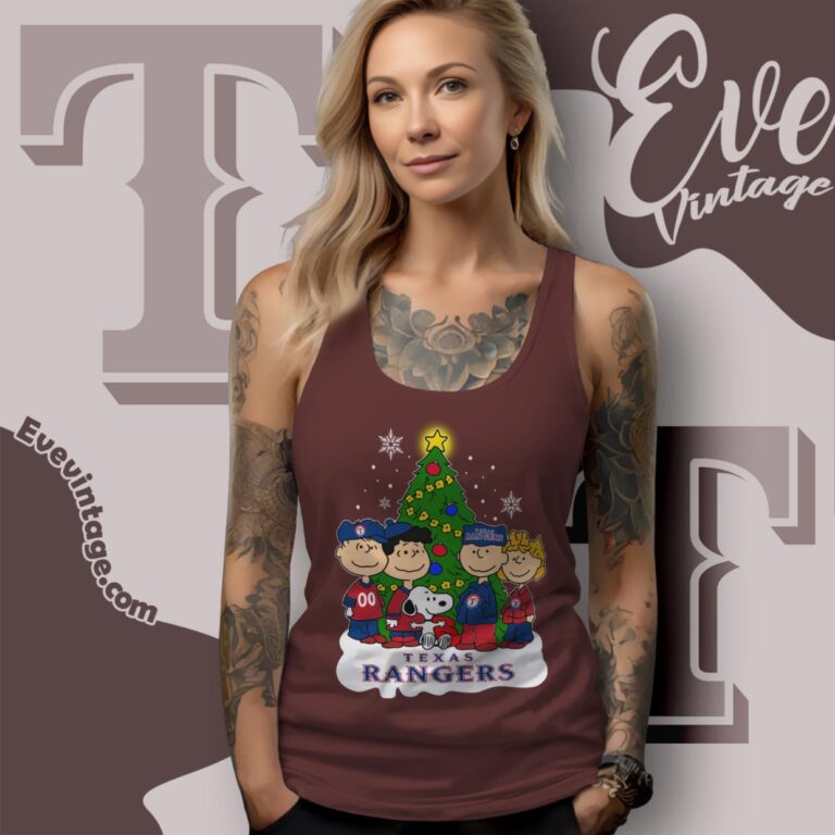 Snoopy And Friends Texas Rangers Christmas Shirt Tank Top Racerback Snoopy And Friends Texas Rangers Christmas Shirt Tank Top Racerback