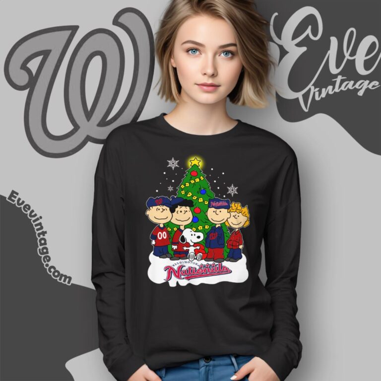 Snoopy And Friends Washington Nationals Christmas Shirt Long Sleeve Tee Snoopy And Friends Washington Nationals Christmas Shirt Long Sleeve Tee