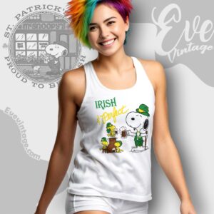 Snoopy And Woodstock St Patricks Day Shirt Tank Top Racerback