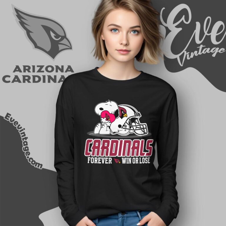 Snoopy Arizona Cardinals Forever Win Or Lose Shirt Long Sleeve Tee Snoopy Arizona Cardinals Forever Win Or Lose Shirt Long Sleeve Tee