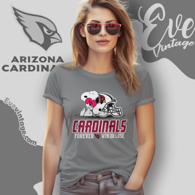 Snoopy Arizona Cardinals Forever Win Or Lose Shirt Women T shirt Snoopy Arizona Cardinals Forever Win Or Lose Shirt Women T shirt
