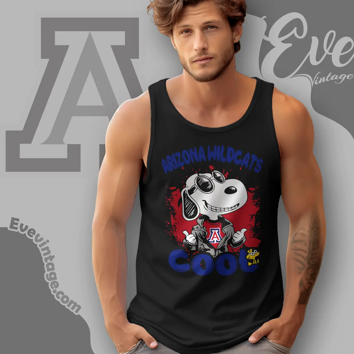 Snoopy Arizona Wildcats Cool Tank Top Racerback Snoopy Arizona Wildcats Cool Tank Top Racerback