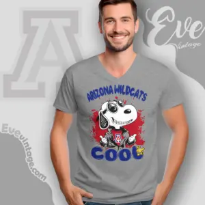 Snoopy Arizona Wildcats Cool V Neck TShirt