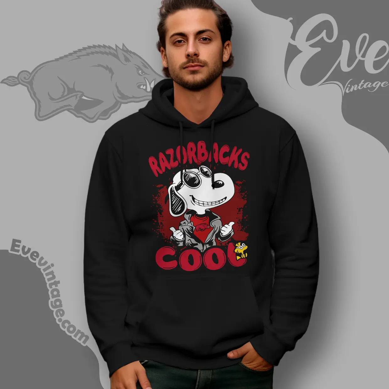 Snoopy Arkansas Razorbacks Cool Hoodie Snoopy Arkansas Razorbacks Cool Hoodie