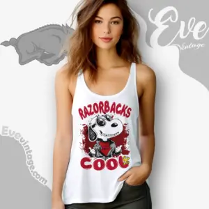 Snoopy Arkansas Razorbacks Cool Tank Top Racerback