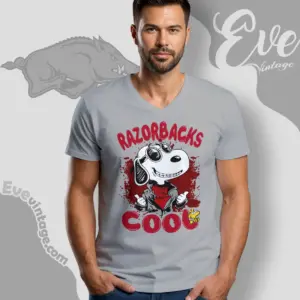 Snoopy Arkansas Razorbacks Cool V Neck TShirt
