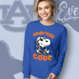 Snoopy Auburn Tigers Cool Long Sleeve Tee