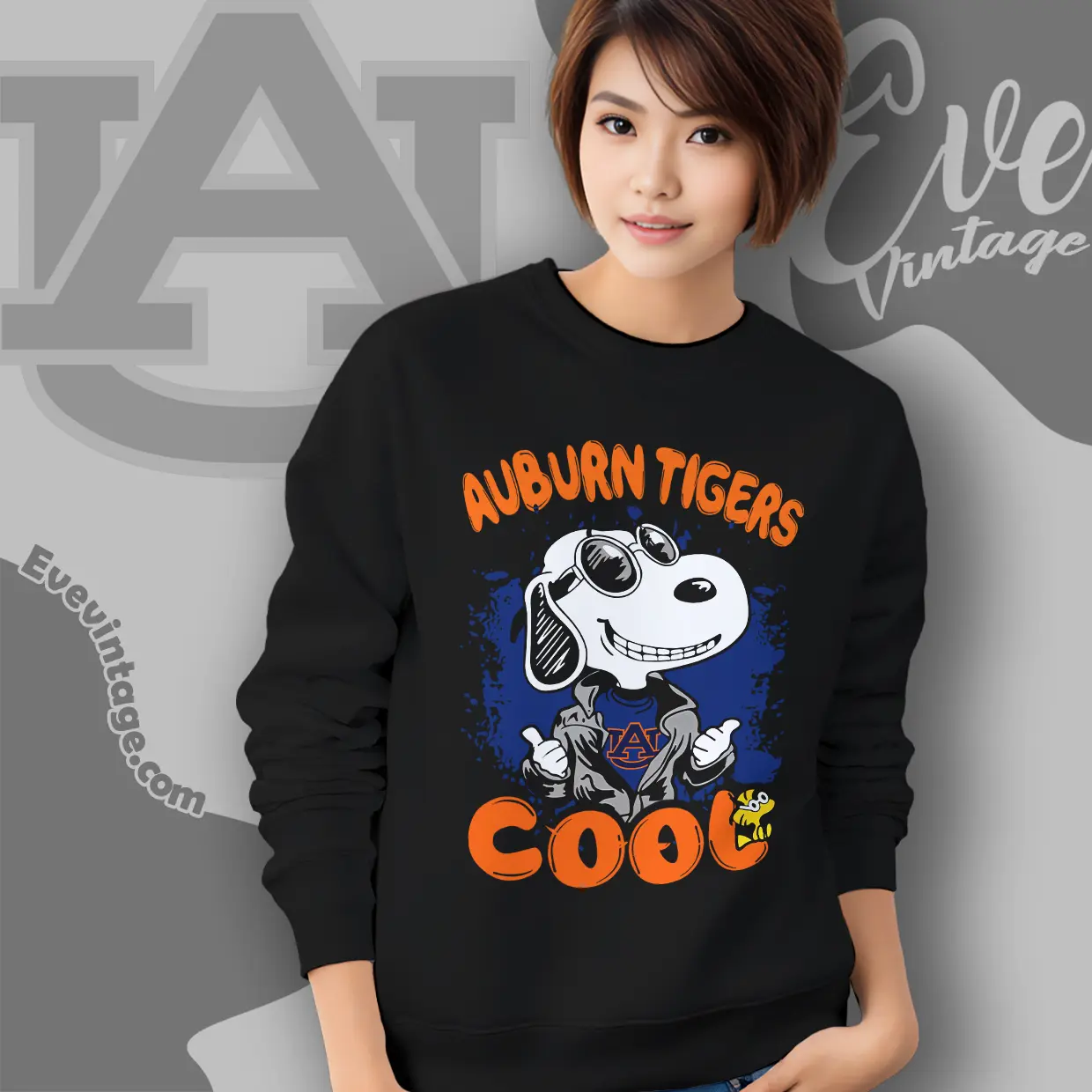 Snoopy Auburn Tigers Cool Sweatshirt Snoopy Auburn Tigers Cool Sweatshirt