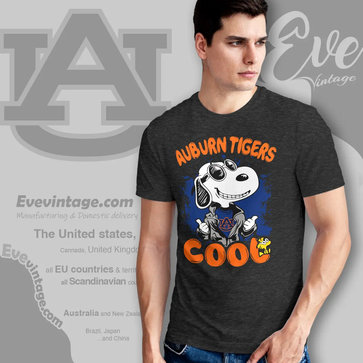 Snoopy Auburn Tigers Cool T shirt Snoopy Auburn Tigers Cool T shirt