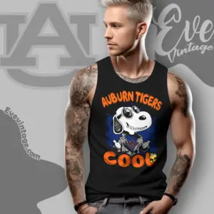 Snoopy Auburn Tigers Cool Tank Top Racerback