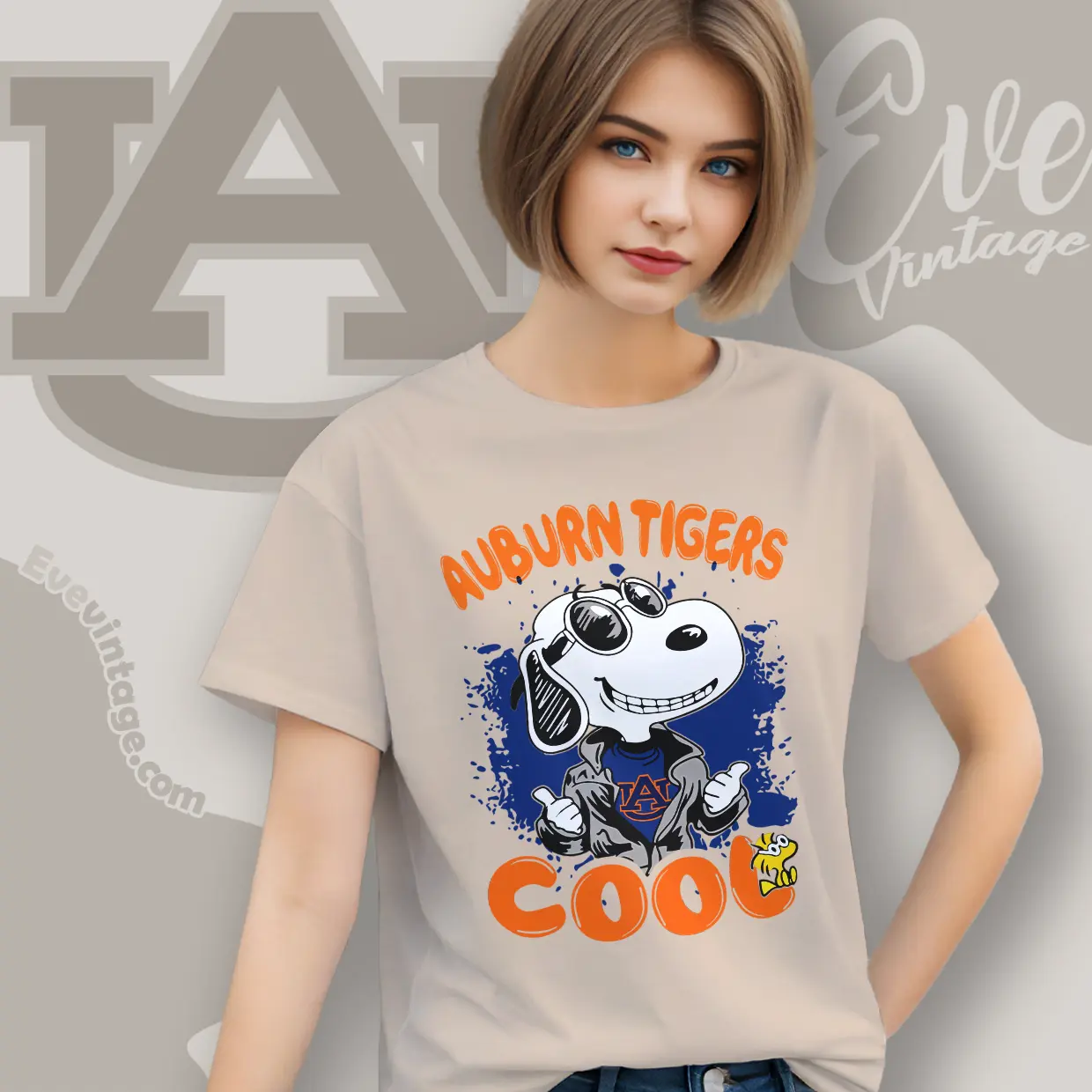 Snoopy Auburn Tigers Cool Women T shirt Snoopy Auburn Tigers Cool Women T shirt