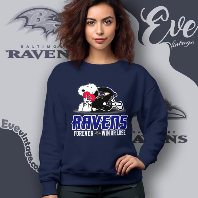 Snoopy Baltimore Ravens Forever Win Or Lose Shirt Sweatshirt Snoopy Baltimore Ravens Forever Win Or Lose Shirt Sweatshirt
