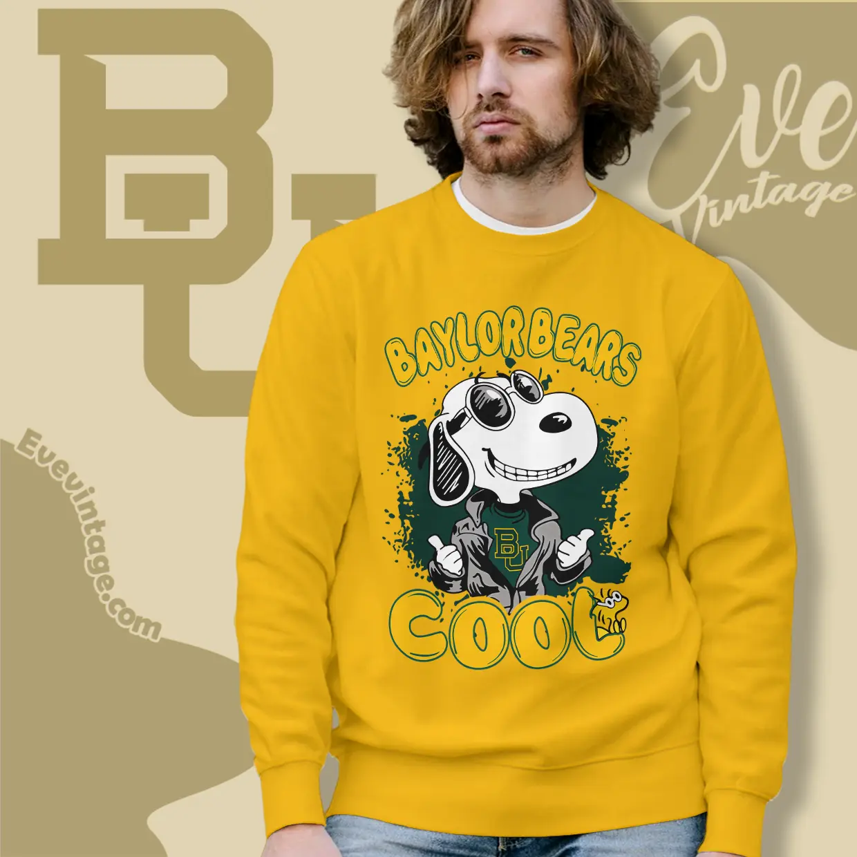 Snoopy Baylor Bears Cool Sweatshirt Snoopy Baylor Bears Cool Sweatshirt