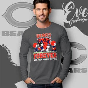 Snoopy Bears Forever Not Just When We Win Shirt Long Sleeve Tee