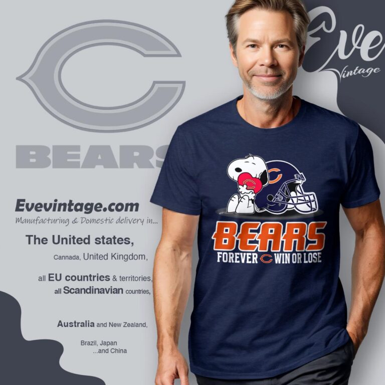 Snoopy Chicago Bears Forever Win Or Lose Shirt T shirt Snoopy Chicago Bears Forever Win Or Lose Shirt T shirt