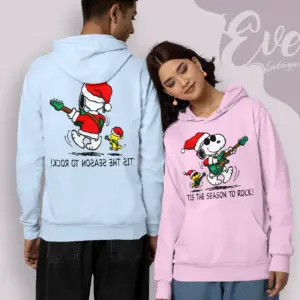 Snoopy Christmas Tis The Season To Rock Vintage Hoodie