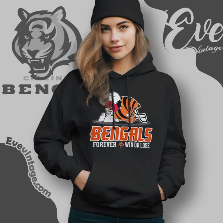 Snoopy Cincinnati Bengals Forever Win Or Lose Shirt Hoodie Snoopy Cincinnati Bengals Forever Win Or Lose Shirt Hoodie