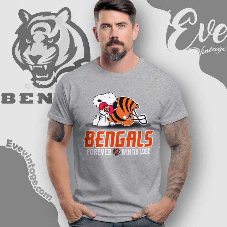 Snoopy Cincinnati Bengals Forever Win Or Lose Shirt T shirt Snoopy Cincinnati Bengals Forever Win Or Lose Shirt T shirt