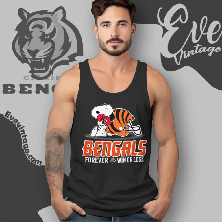Snoopy Cincinnati Bengals Forever Win Or Lose Shirt Tank Top Racerback Snoopy Cincinnati Bengals Forever Win Or Lose Shirt Tank Top Racerback