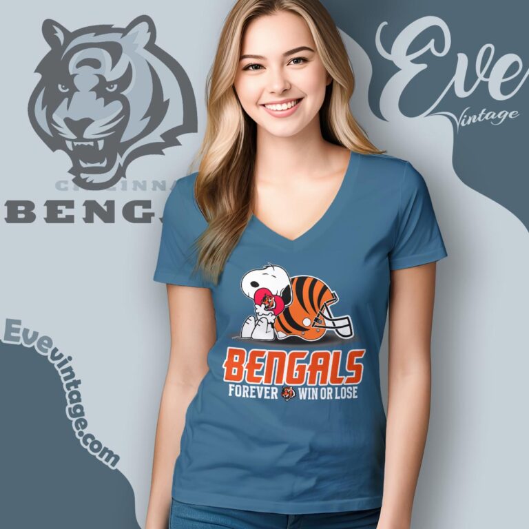 Snoopy Cincinnati Bengals Forever Win Or Lose Shirt V Neck TShirt Snoopy Cincinnati Bengals Forever Win Or Lose Shirt V Neck TShirt