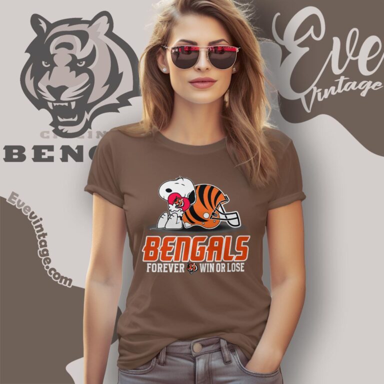 Snoopy Cincinnati Bengals Forever Win Or Lose Shirt Women T shirt Snoopy Cincinnati Bengals Forever Win Or Lose Shirt Women T shirt
