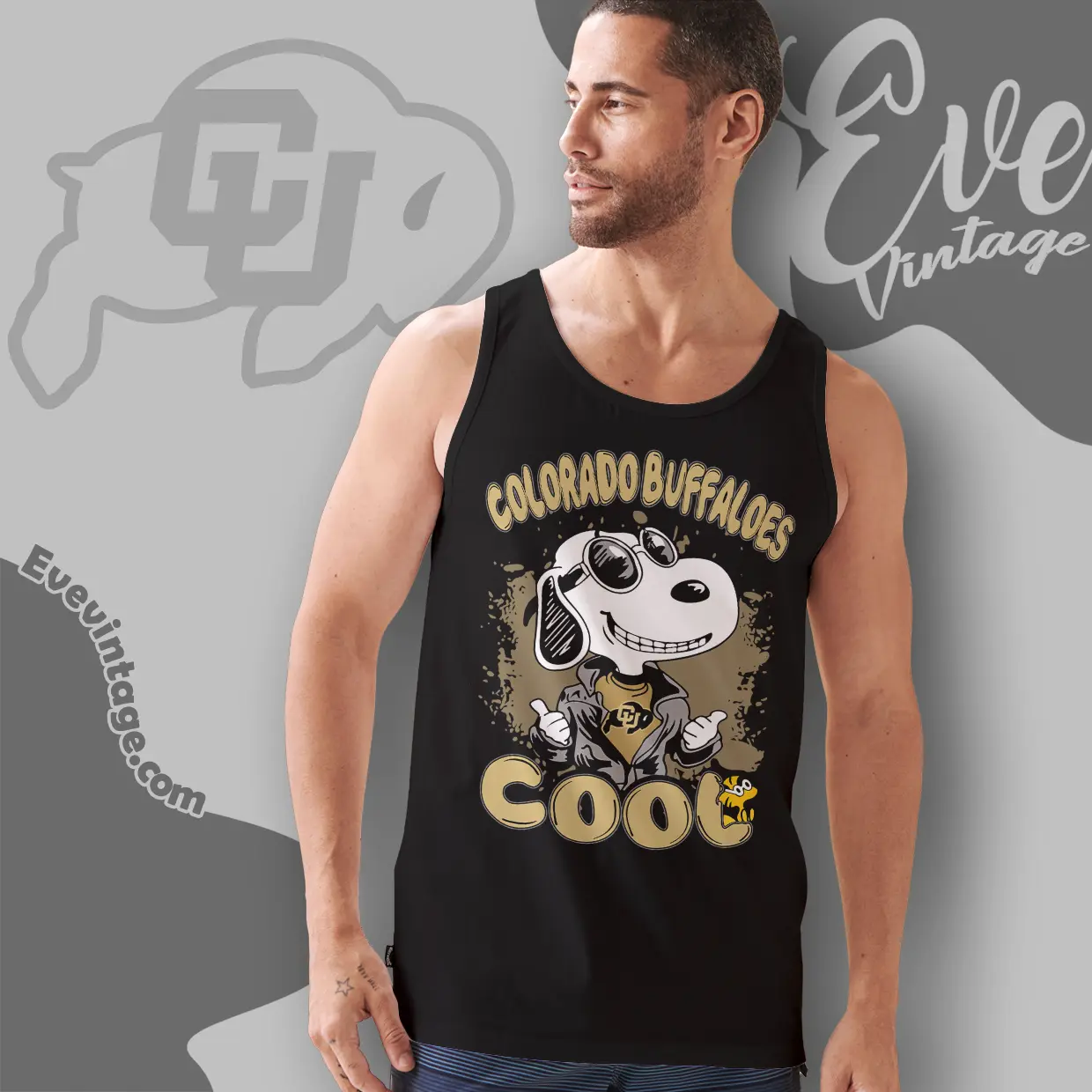 Snoopy Colorado Buffaloes Cool Tank Top Racerback Snoopy Colorado Buffaloes Cool Tank Top Racerback