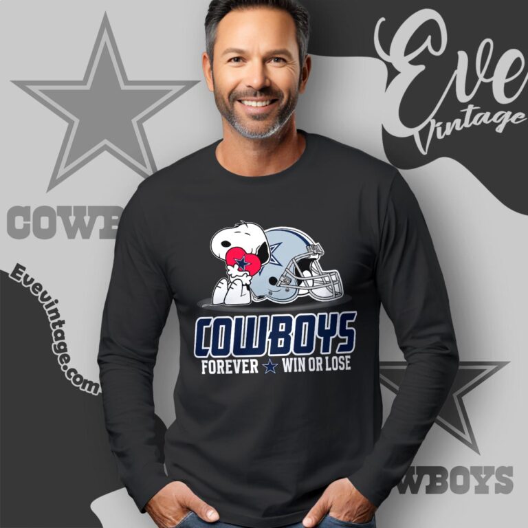 Snoopy Dallas Cowboys Forever Win Or Lose Shirt Long Sleeve Tee Snoopy Dallas Cowboys Forever Win Or Lose Shirt Long Sleeve Tee